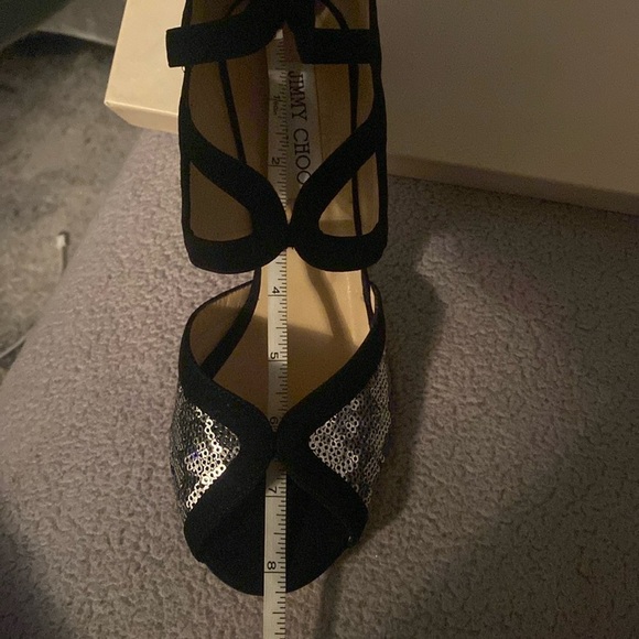 Jimmy Choo classic edition shoes Sequins/Silver black limited edition elegant - Picture 14 of 15